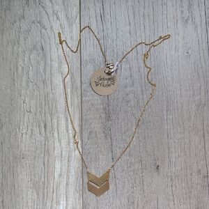 Gold Chevron Necklace